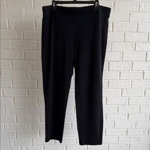 Pure Jill Women’s Black Slim Leg Knit Pull on Pants Career-wear Longewear Size L